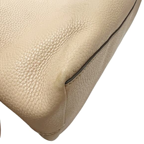 Tory Burch McGraw Devon Sand Nude Leather Purse - Picture 10 of 10